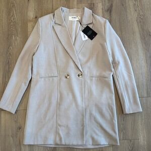 4TH And RECKLESS Tall Tailored Collection Beige Blazer Size UK 10 US 6 Oversized